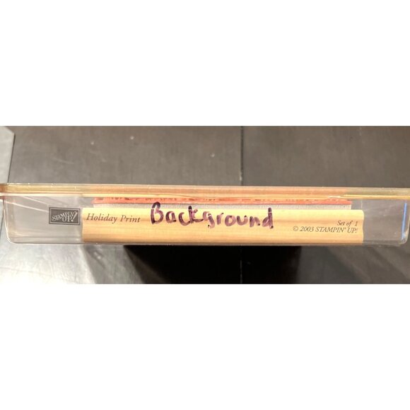 Stampin Up! 2003 Holiday Print Wood Mounted Rubber Stamp Christmas - Picture 4 of 4